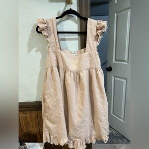 Aerie Linen Flutter Mini Sundress